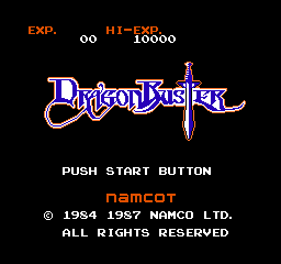 Dragon Buster Title Screen